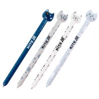 Ручка авт. кульк. "Kite" №K25-028-1 Funny cat синя(36)