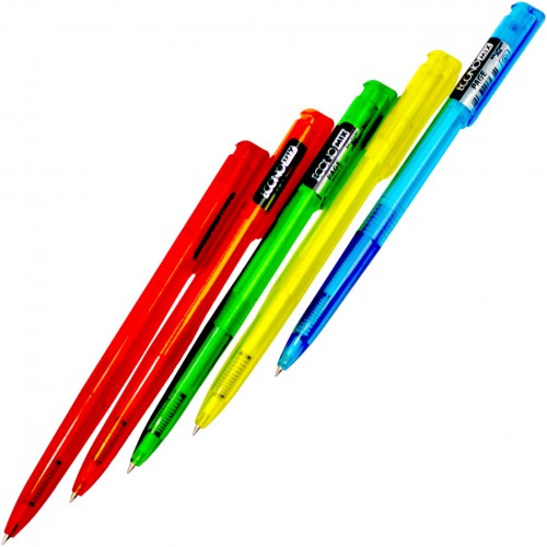 Ручка авт. кульк. "Economix" №E10217-99 Page 0,5мм синя,корпус асорті(50)(1000)