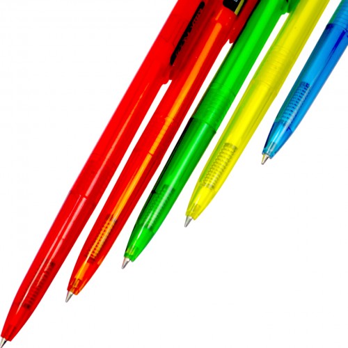 Ручка авт. кульк. "Economix" №E10217-99 Page 0,5мм синя,корпус асорті(50)(1000)