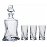  Набор для напитков стекло Bohemia Quadro графин 0,457 мл и 6 рюмок 50 мл (4) №99999/99A44/457/9210