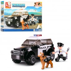 Конструктор Sluban Поліція, транспорт, фігурка, собака, 78 деталей в дисплеї 19 х14х4см (72) M38-B0639