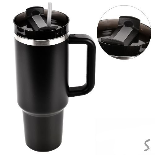 Термочашка метал. 1,2л  MT-5471BL black(25)