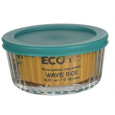 Контейнер для харч. прод. скло Ecomo Wawe Box 520мл кругл. 3CC050-4H/7600(48)