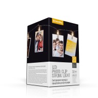 Гірлянда-прищіпка електрич. ColorWay 20LED теплий L-3м на бат-ці №CW-LCP-20L30B