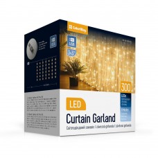 Гірлянда-штора-завіса електрич. ColorWay 300LED +USB теплий L-3м H-3м №CW-GW-300L33U