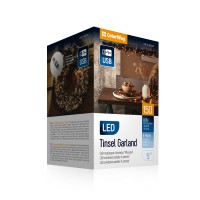 Гірлянда-мішура електрич. ColorWay 150LED 8режимів +USB теплий L-5м №CW-G-150L5U