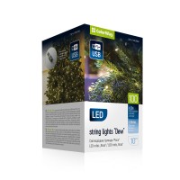 Гірлянда-роса електрич. ColorWay 100LED 8режимів +USB теплий L-10м №CW-G-100L10NU