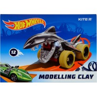 Пластилін Kite Hot Wheels -1 12 кольор. 240гр воск. HW25-1086-1