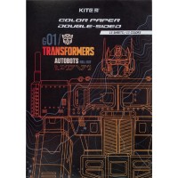 Папір кольор. А4 двостор. 15арк./ 15кольор. Transformers №TF24-250/Kite/(50)