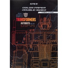 Папір кольор. А4 двостор. 15арк./ 15кольор. Transformers TF24-250/Kite/(50)