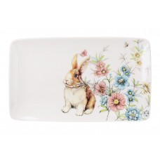 Блюдо керам. "Happy Rabbit" 20,5х12,5х1,5см №311-124/Bonadi/