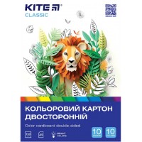 Картон кольор. А5 двостор.10арк./ 10кольор. Classic K-289/Kite/