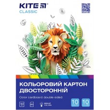 Картон кольор. А5 двостор.10арк./ 10кольор. Classic №K-289/Kite/