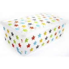 Коробка-бокс пласт. Qutu Light Box Colored Stars з кришкою 5л 55444