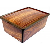 Коробка-бокс "Qutu Trend Box" Wood з кришкою 10л №55222