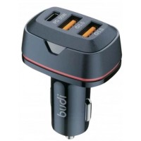 Зарядний пристрій авто Budi №CC616TB швидка зарядка 2USB+Type C 30W/Breidon/