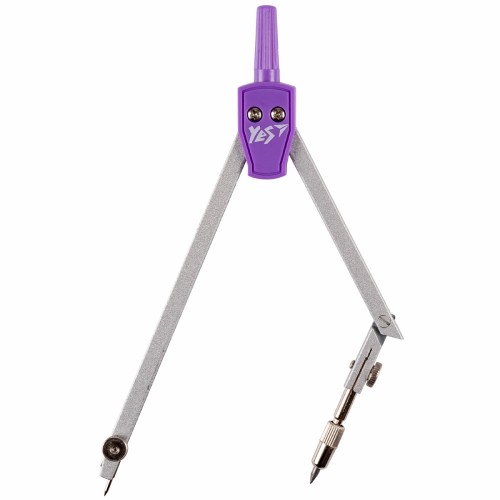 Циркуль "Yes" у футлярі із запасними грифелями,фіолетовий №220101(24)(192)