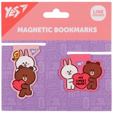 Закладка магніт. Yes 708107 Line Friends Sweet heart 2шт