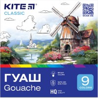 Гуаш Kite 9кольор. 20мл K-072 Classic