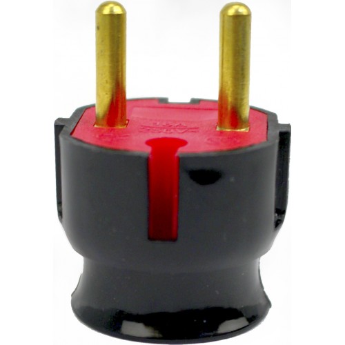 Вилка штепсельна кутова 16A чорна №LXL 125BL