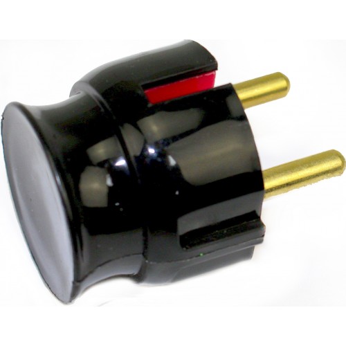 Вилка штепсельна кутова 16A чорна №LXL 125BL