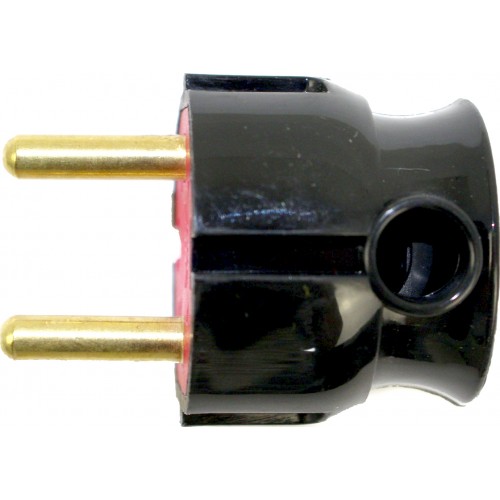 Вилка штепсельна кутова 16A чорна №LXL 125BL