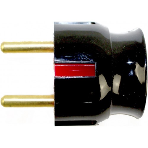 Вилка штепсельна кутова 16A чорна №LXL 125BL