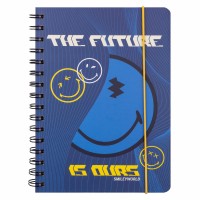 Блокнот пруж. A5 80арк. кліт.Smiley World з гумкою 151832/Yes/