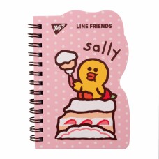 Блокнот пруж. B7 60арк. кліт. Line Friends. Sally 151806/Yes/