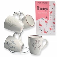 Набір чашок керам. Flamingo (4шт) 350мл 021-04-15/S&T/(6)