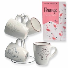 Набір чашок керам. Flamingo (4шт) 350мл 021-04-15/S&T/(6)