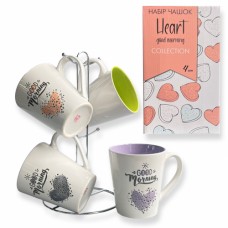 Набір чашок керам. Color2 (4шт) 350мл 021-04-17/S&T/(6)