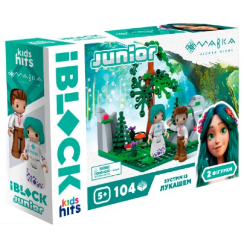 Конструктор "IBlock Junior" Мавка, 104дет.,фігурка,наліпки,тату, 24х6х16см №PL-921-520(24)