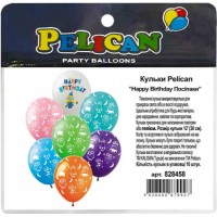 Набір кульок повітр. "Happy Birthday Посіпаки" 12"/30см 10шт №828458/Pelican/(1)(10)