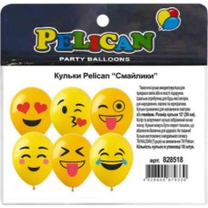 Набір кульок повітр. "Смайлики" 12"/30см 10шт №828518/Pelican/(1)(10)