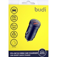 Зарядний пристрій авто Budi №CC602 30W швидка зарядка black/Breidon/