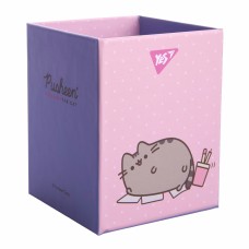 Стакан для ручок "Yes" №708333 "Pusheen" картон блакитний(48)