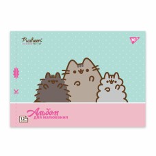 Альбом для малюв. на скобі 12/100 A4 з перфор. Pusheen 130588/Yes/(8)