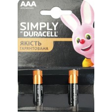 Батарейки Duracell Simply LR-03/блістер 2шт(10)