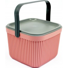 Корзина "Herevin Pink" 7л з ручкою та кришкою №161199-163