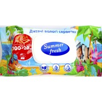 Серветки вологі Super Fresh Summer Mega Pack 120шт №1905