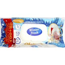 Серветки вологі дит. Winter Fresh (120шт) Облериха/Журавлина з клапаном 1288