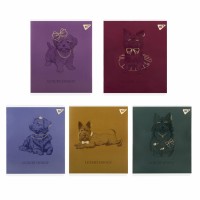 Зошит A5 YES 24арк. кліт. фольга золото,УФ виб Luxure doggy 767539(10)(160)