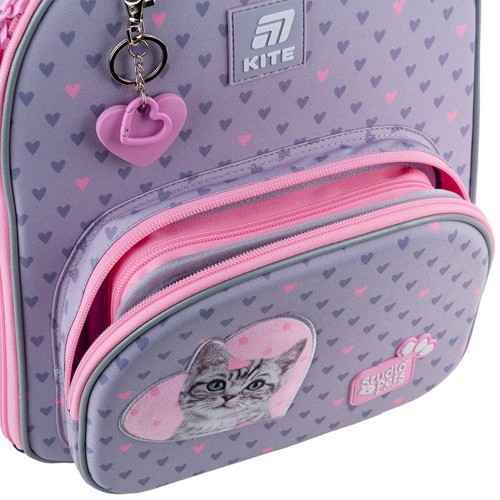 Ранець каркасний "Kite" Education Studio Pets 2від.,3карм. №SP25-556M