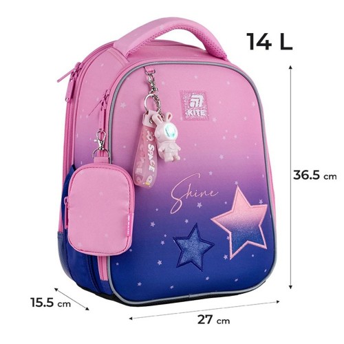 Ранець каркасний "Kite" Education Sparkling 2від.,3карм. №K25-555S-9