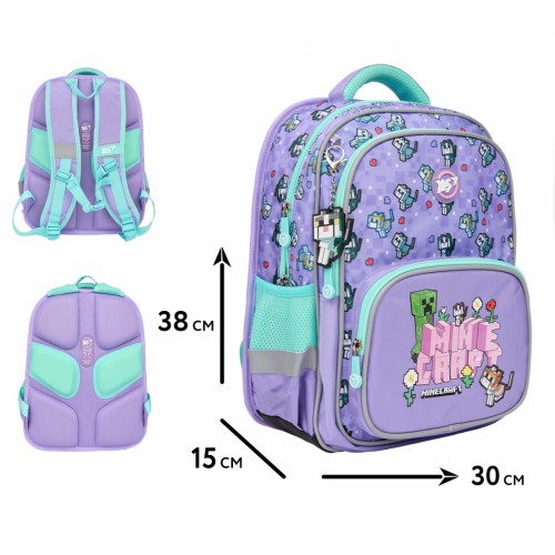 Рюкзак "Yes" S-72 Minecraft Pinky 2від.,3карм.№550012