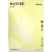 Бумага цветное А3 80 г/м пастель Maestro Color (Mondi) YE23 Yellow (желтый.) (500)