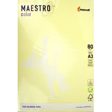 Папір кольоровий А3 80 г/м пастель Maestro Color (Mondi) YE23 Yellow (жовтий.) (500)
