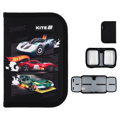 Набір: рюкзак 2від.,2карм.+пенал+сумка для взуття "Kite" Hot Wheels №SET_HW25-555S(4)