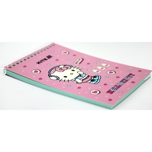 Блокнот пруж. A6 48арк.б/лін. пласт. Hello Kitty HK25-196-1/Kite/(20)